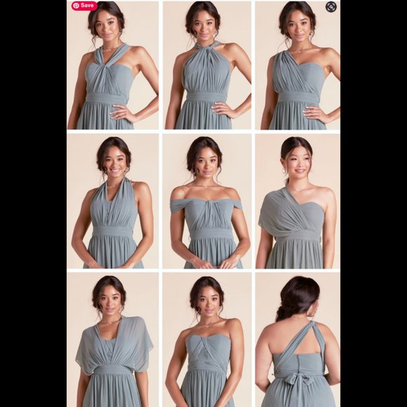 Birdy Grey Convertible Maxi Dress w/Pleated Sweetheart Bodice-Many Ways to Style - Picture 5 of 5